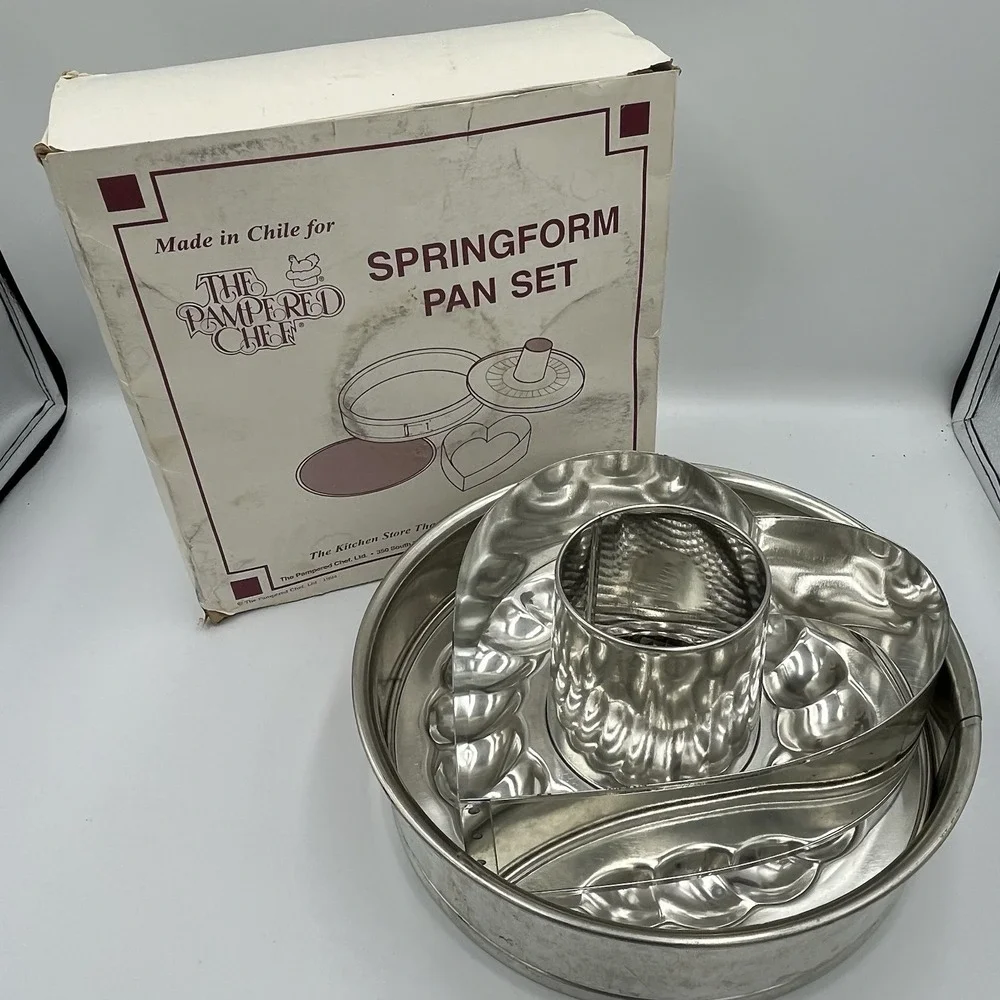 Pampered Chef Spring Form Cake‎ Pampered 1540 Round Heart Vintage 1994 Baking
